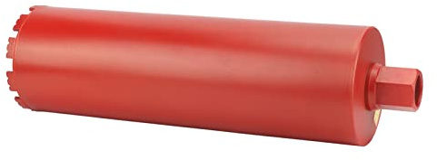 Broca para núcleo de hormigón SustVita de 127 mm (5 pulgadas) de diámetro, 450 mm de longitud con montaje de rosca G1-1/4 pulgadas para perforación en seco o húmedo, una broca de