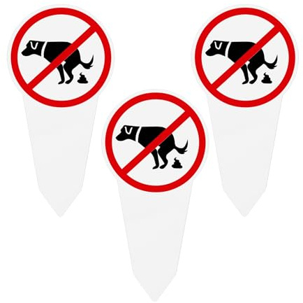 3 Stück Kein Hundeklo Schild, Schild Hunde Kacken Verboten, Kein Hundeklo, Schilder Hundekot Verboten, 29 x 14cm Steckschilder Keinhundeklo, Steckschild Hier ist kéinhundéklo für Haus, Hof und Park