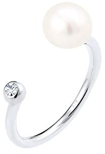 Elli Anillo para mujer con perla cultivada de agua dulce, plata 925