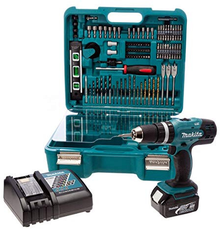 Makita DHP453SFTK 18V LXT Combi Drill with 101 Piece Accessory Set BHP453RFTK