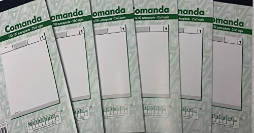 Multiart Blocchi Comande a 3 copie autoricalcanti 25x3 17x10 120 pezzi