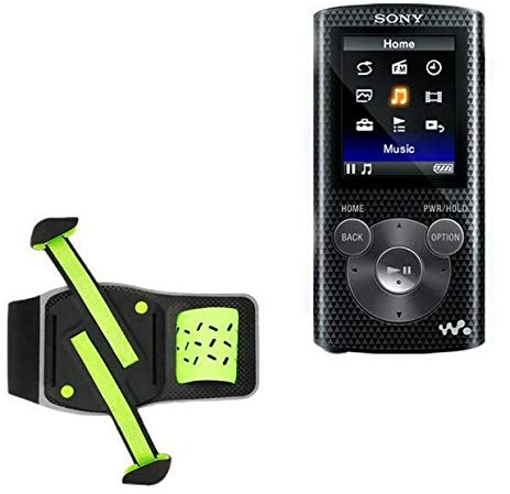 BoxWave Holster Compatible with Sony NWZ-E380 - FlexSport Armband, Adjustable Armband for Workout and Running - Stark Green