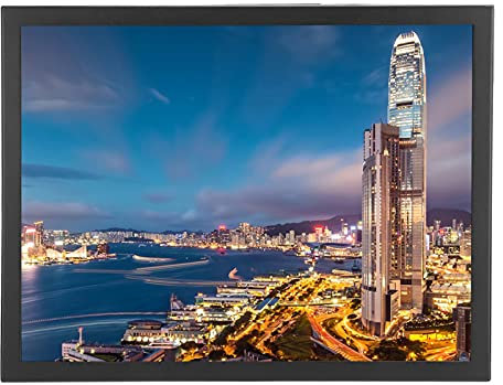 Cyllde Moniteur à écran Tactile, écran Tactile Capacitif Multipoint de 15 Pouces, Moniteur Secondaire Externe, Moniteur Industriel 4 ： 3 1024 X 768 100-240 V(UE)