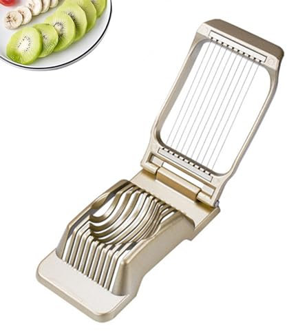 katmerio Eierschneider Edelstahl Spülmaschinenfest, Eierschneider für hartgekochte Eier, robuster Edelstahl Schneider für Eier, Pilze, Erdbeeren, weiches Obst, leicht zu reinigen