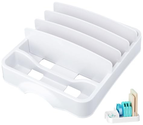 Ehuihuan Frischhaltedosen Deckel Organizer, Deckel Organizer Küche mit Trennwände, Aufbewahrungsdosen Deckelhalter, Lebensmittelbehälter Deckel Organizer für Schrank und Schubladen (S)