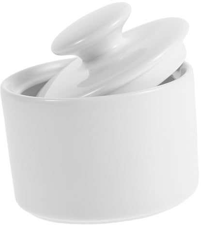 CHICAMPERA Azucarero con Diseño Vintage Blanco con Tapa de 170ml de Cerámica Conveniente para Almacenamiento y Duradero en Barra de Café o Decoración de Cocina