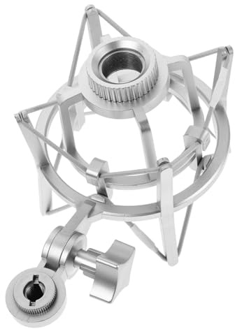 ibasenice Supporto Antiurto in Plastica per Microfono Base in Supporto per Registrazione Design Meccanismo di Serraggio Stabile Incluso