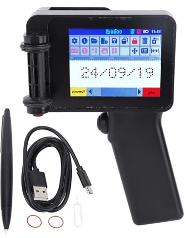 Garosa Bärbar Bläckstråleskrivare Handhållen med 4,3- HD-pekskärm för Streckkodsutskrift med QR-koder på Träplastetikett