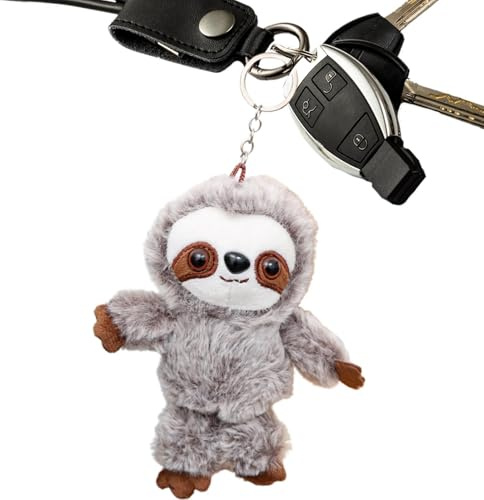 Stuffed Sloth Doll Plush Toy - Cute Sloth Keychain Charm, Soft Plush Bag Pendant, Backpack Accessory Ornament, Lightweight Key Pendant Toy, Animal Plushs Charm For Bags Backpacks Car Keys
