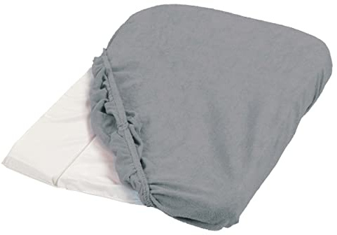 TINÉO 2er-Set Wickelauflagen – Frottee – elastische Ecken – hergestellt in Europa – 75 x 50 cm (dunkelgrau)