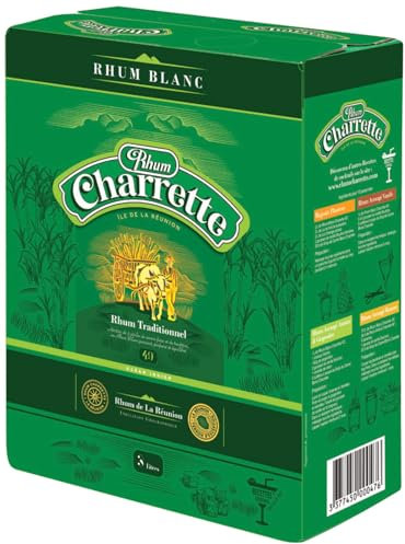 Rhum Charrette blanc 49° e Cubi BIB Bag-In-Box 3 litres !