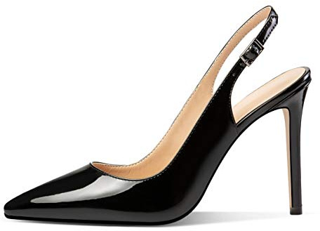 Mettesally - Escarpins Bride Arriere Femme - 100mm Aiguille Chaussures - Escarpins Femme