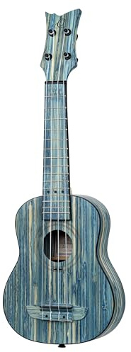 Ortega Guitars Bamboo Series E-Akustik Sporan-Ukulele - Bambus Blau | Nylonsaiten, massive Bambus-Decke & -Korpus Satin-Finish, inkl. Pro-Gigbag, RUSEB-SO