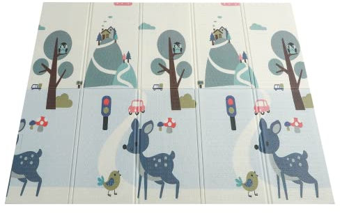 MUSOLEI Faltbare Spielmatte Baby XPE Krabbelmatte Schadstofffrei