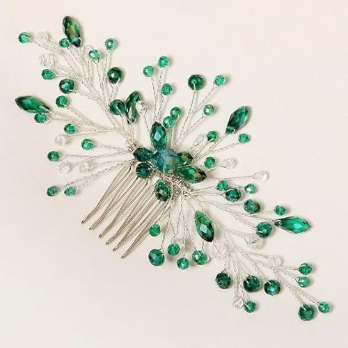 Hochzeit Braut Haarkamm Strass Grün Stirnband Fascinators Haarschmuck Frauen Haarschmuck Kopfschmuck-01