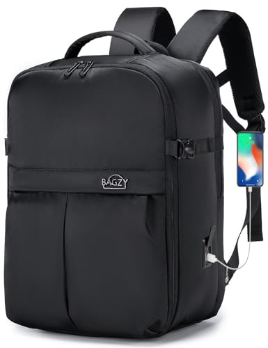 BAGZY Rucksack Handgepäck Flugzeug 40x30x15cm für British Airways Air France Reiserucksack Laptoprucksack 15,6 Travel Backpack