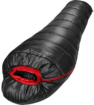 CCKUHN Schlafsäcke Warmer Schlafsack für 4 Jahreszeiten, leicht, tragbar, wasserdicht, weißer Camping-Daunenschlafsack mit Kompressionssack