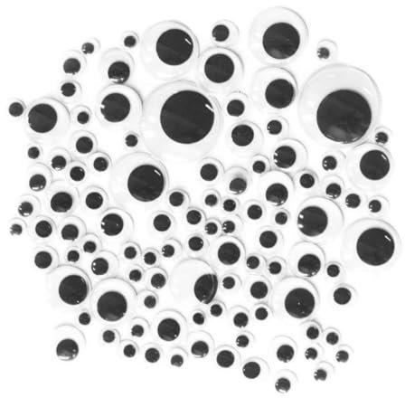 SEWACC 600stücke DIY Kunststoff Simulation Augen Für Puppen Und Handarbeiten Selbstklebende Sicherheitsaugen Für Bastelprojekte Und Spielzeugdeko