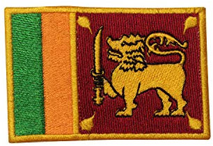 Sri Lanka Länderflagge Logo Patch bestickte Applikation Sri Lanka Länderflagge Patch Aufbügler Patch Aufbügler Patch Aufnähen Patch Emblem