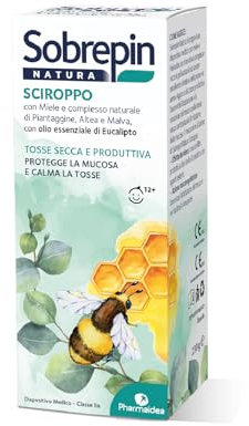Sobrepin Natura Sciroppo Adulti – Sollievo per Tosse Secca e Grassa con Estratti Naturali – Flacone da 230ml