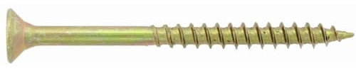 Spanplattenschrauben Torx Holzschrauben Teilgewinde Senkkopf Fräsrippen - gelbverzinkt Universalschraube (5,0x70 (200Stk TX25))