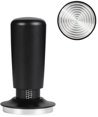53mm Coffee Tamper, Stainless Steel Threaded Base for Espresso Machine | 53mm spring‑loaded coffee tamper,stainless steel threaded base,ergonomic handle,consistent pressure for espresso brewing