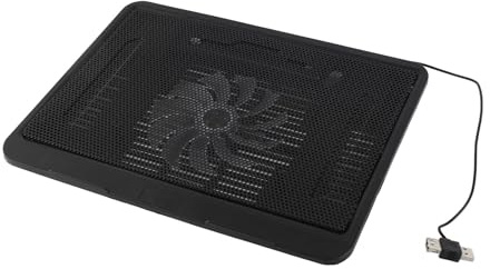 Laptop Cooler Pad Basis Gaming Laptop -Kühlkissen mit großem Lüfter USB -Stand Super Stille Ergonomisches Design tragbarer Kühlständer für 14 Zoll oder unterhalb des Notebooks (Schwarz)