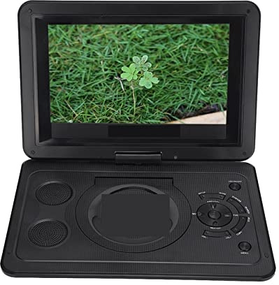 MKHFP Lettore Dvd da Viaggio, Lettore Dvd Portatile TV HD da 10,1 Pollici Risoluzione 800 * 480 Schermo LCD 16: 9 VCD CD Lettore Dvd CD-R(US Plug)