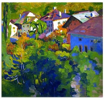 SDYSKKUG Giovanni Giacometti Quadri Stampa su Tela. Quadro Murale Soggiorno. Autunno. Famosi Dipinti Riproduzione 30x30cm Senza Cornice