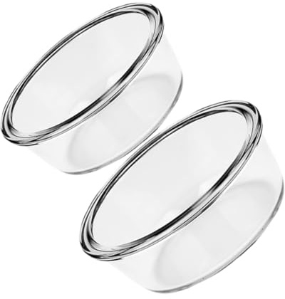 ULTECHNOVO 2pcs High-Temperature Resistant Glass Baking Bowl Set 650ml 1000ml Thickened Non-Stick Air Fryer Oven Safe Glass Salad Bowls for Home Cooking and Serving