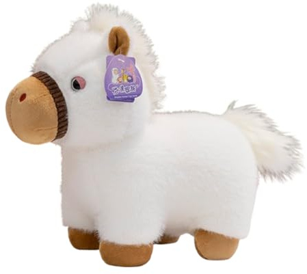Xiyocadt Plüschtier Pferd Spielzeug,Süßes Weißes PonyStofftier, Beruhigendes Kuschelkissen für Babys, Mädchen und Alle, Die Kuscheltiere Lieben,Geschenke,Freunde und Kinder schicken (45cm,weiß)