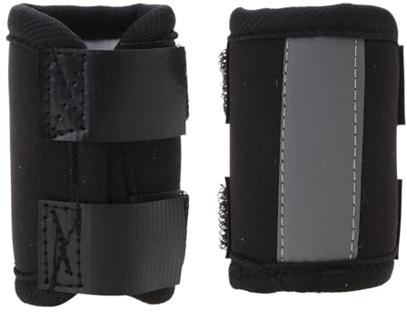 CAZSTYK 2 x reflektierende Hunde-Fleece-Ellenbogenbandagen für die Erholung des Knöchels zur Erholung des Vorderbeins, Haustier-Knieschoner