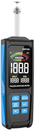 Misuratore di umidità digitale, Misuratore di umidità del legno digitale WM710A Igrometro sferico Registra Rilevatore automatico