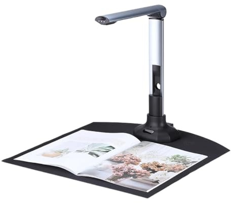 Buchscanner USB 2.0, Dokumentenkamera, Scanner A3 HD mit LED-Beleuchtung for Ausweise, Reisepässe, Bücher BK52