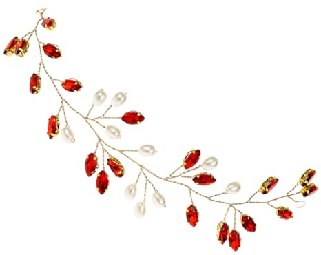 TOYANDONA Accessoire en Métal et Cristaux Vigne Capillaire Mariage Élégant Cheveux Perlée Effet Décoratif Chic pour Mariage et Soirée