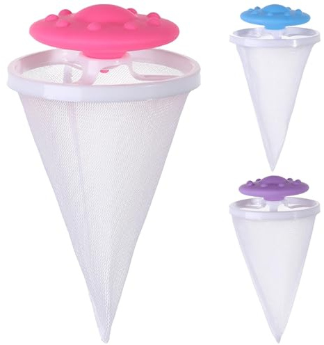 Tressify 3 Pcs Lint Catcher Mesh Hair Filter, Reusable Laundry Hair Remover For Pet, 6.1 In And Blue Velvet