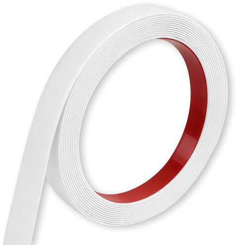 HATOVI 8m x 2cm Zierleiste Selbstklebend, Flexible Weiß Wandleisten, Deckenleisten für Türen, Fenster, Spiegelrahmen, Wände, Decken, Böden, Fliesen, Ränder