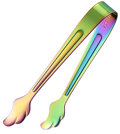 Candy Tongs - Small Sugar Thong Stainless Steel, Multifunctional Kitchen Utensil with Sleek Grip & Precise Pick-Up for Sugar Cubes Jellies Marshmallows Shredded Cheese Soft Cheese Tableware