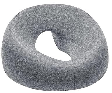 Oreiller face vers le bas – Appui-tête de massage en forme de U pour lit avec mousse à mémoire forme, coussin ergonomique gris pour un sommeil confortable sur le ventre, utilisation au spa et