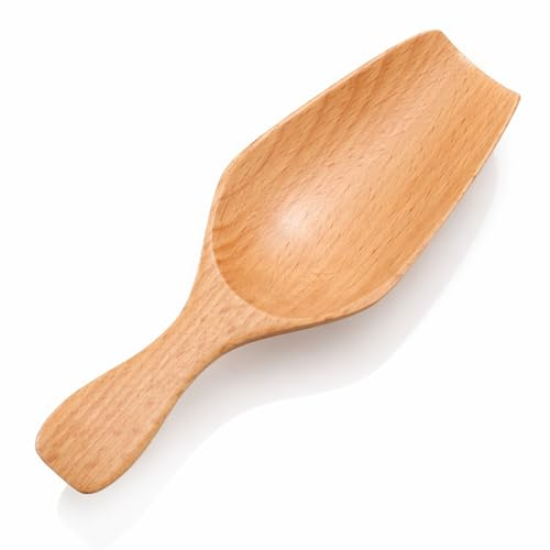 Wooden Scoops for Jars Laundry Scoop Wooden Coffee Scoop Small Scoops for Canisters Wooden-Measuring Spoons Scooper for Seasoning Bath Laundry Detergent Loose Tea Rice Flour Matcha