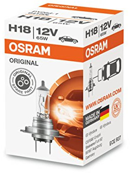 Osram 64180L Halogen-Scheinwerferlampe, H18, 12V PKW, Faltschachtel