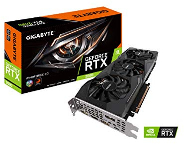 Gigabyte GeForce RTX 2080 Windforce - Tarjeta gráfica 8G, 3 Ventiladores Windforce, 8 GB GDDR6 de 256 bits, GV-N2080WF3-8GC