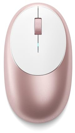 Satechi Trådlös Bluetooth-mus M1 – Uppladdningsbar via USB-C-port – Kompatibel med 2022 MacBook Pro/Air M2, Mac Mini, iMac Pro/iMac, 2022 iPad Air M1, 2021 iPad Pro och mer (Roséguld)