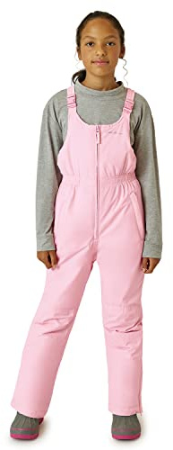 Eddie Bauer Kids Snow Bib - Insulated Waterproof Kids Snow Suit - Cozy Outdoor Activewear Overalls for Girls and Boys (3-16), Size 14, Soft Pink