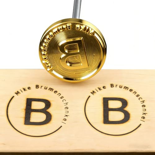 Brandeisen, personalisiertes Logo, Brandeisen für Holz, individuelles Holz, Brandeisen, Lederstempel für Holzbearbeitung, handgefertigt von Design (3.8cm)