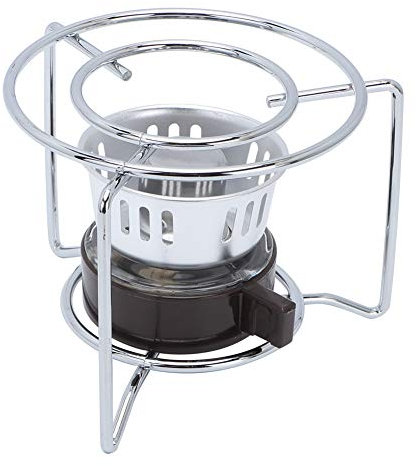 Kuuleyn 16.8oz Acero Inoxidable Portátil Al Aire Libre,Mini Estufas De Calefacción con Rejilla,Juego De Camping Ligero De 3 Piezas para Uso con Tabletas De Combustible Sólido,para Picnic De Camping