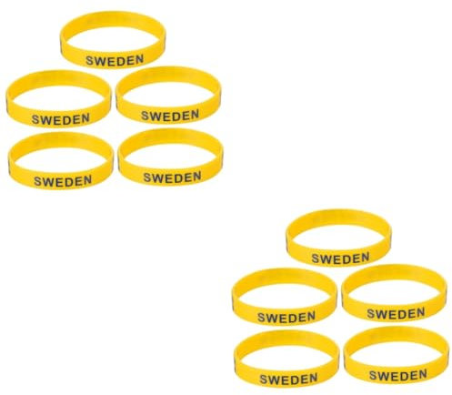 Supvox 2 Sets Silikonarmband Flagge Armband Gummi Für Fußball Motivationsgeschenk Schweden Fan Zubehör 5 Stück * 2