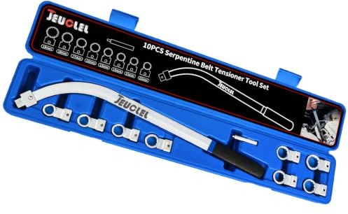JEUCLEL, Universal-Hilfs-Zahnriemenschlüssel für Zahnriemen, Spannriemen, Spannrolle, Schraubenschlüssel-Set zum Spannen von Motor-Zahnriemen, Spannmuttern, Schraubenentferner, 10 Stük
