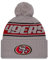 New Era San Francisco 49ers NFL 2024 Sideline Sport Knit Grau Bommelmütze - One-Size