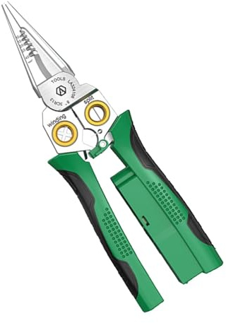 Pince à dénuder pour électricien - Outil à dénuder - Outil multifonction pour fil enroulé - Pince de raccordement électrique pour sertissage précis